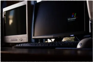 Gaming monitors desk